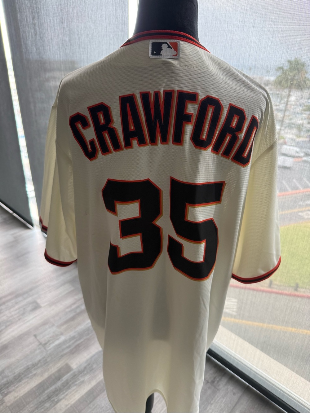 San Francisco Giants Official Team Cream #35 Crawford Baseball Jersey large